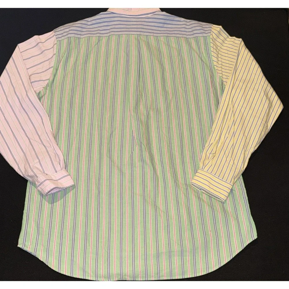 Men's Polo Ralph Lauren Classic Fit Multicolor Striped Shirt Mens XLT NWT